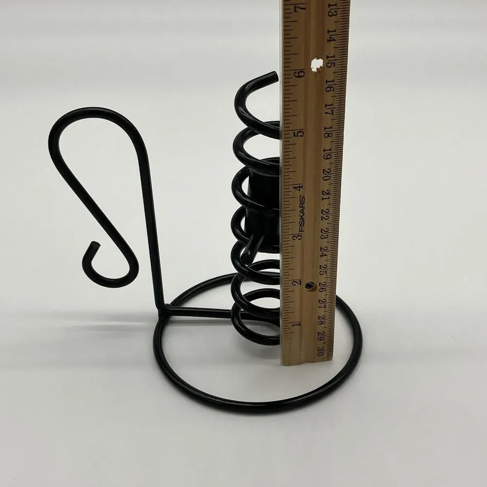 Vintage Hand Wrought Iron Spiral‎ Colonial Courting Candle